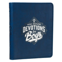 Christian Art Gifts - One-Minute Devotions for Boys Faux Leather