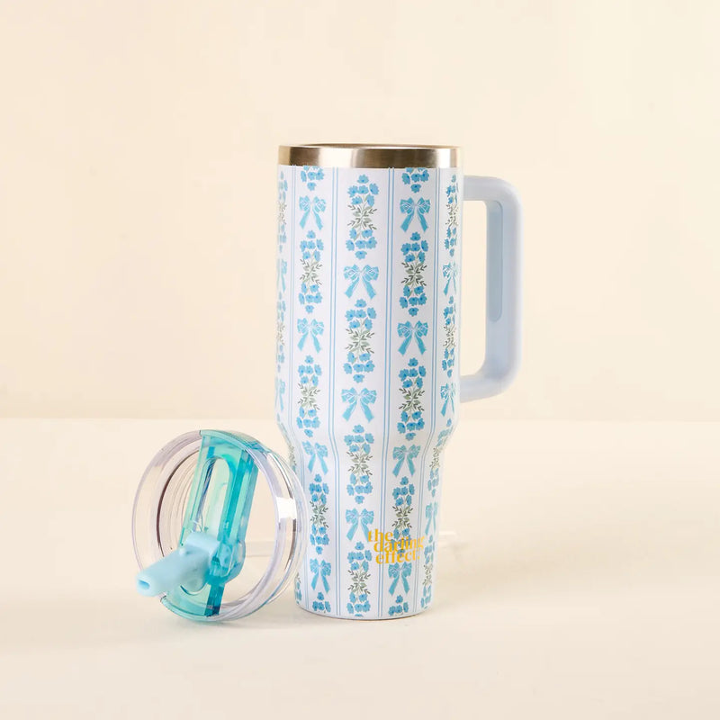 Blue Oh So Fancy 40oz Lifestyle Flip Straw Tumbler