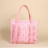 The Darling Effect The Everyday Quilted Tote Bag–Oh So Fancy Pink