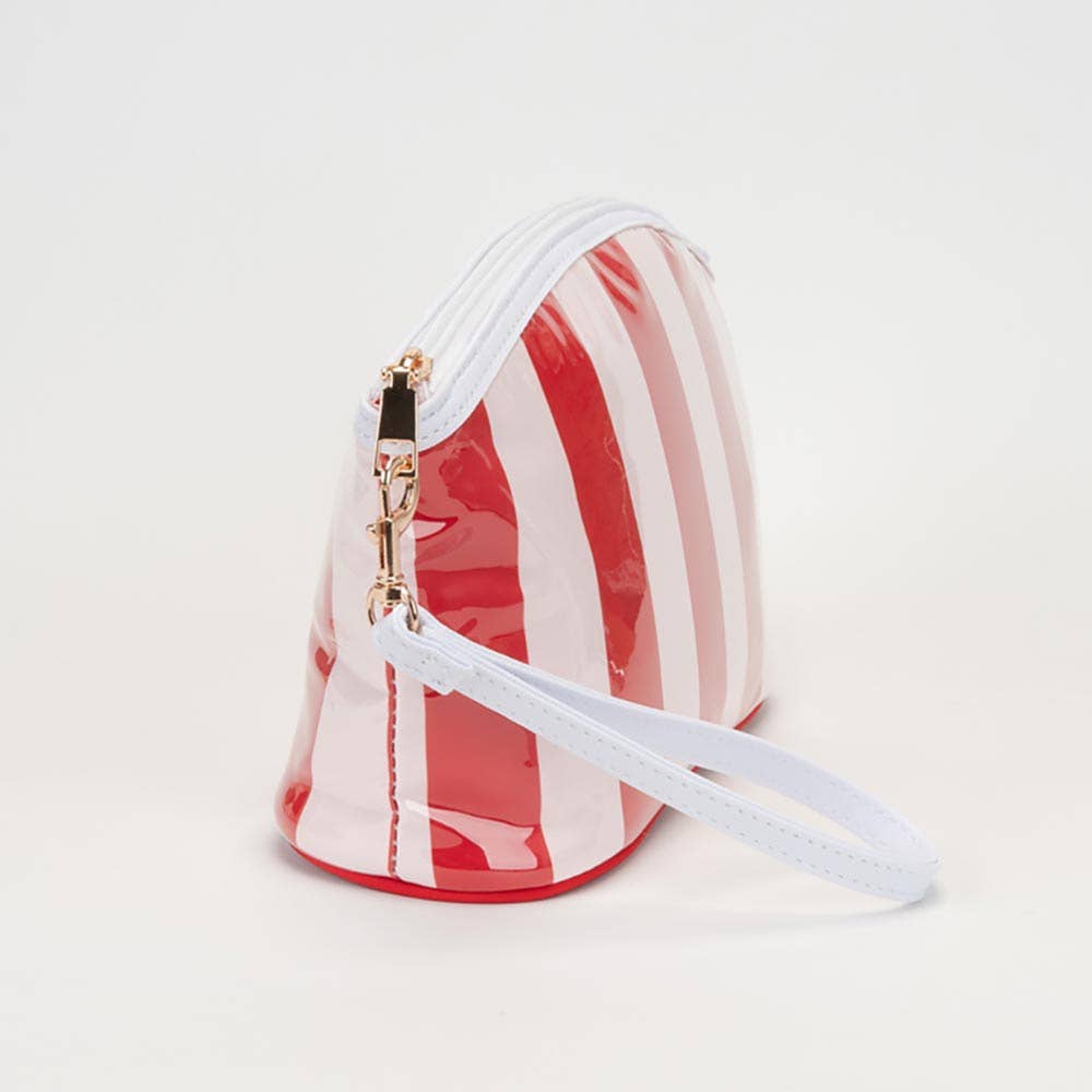 Sensibling Corp. - Striped Cosmetic Wristlet Pouch Bag
