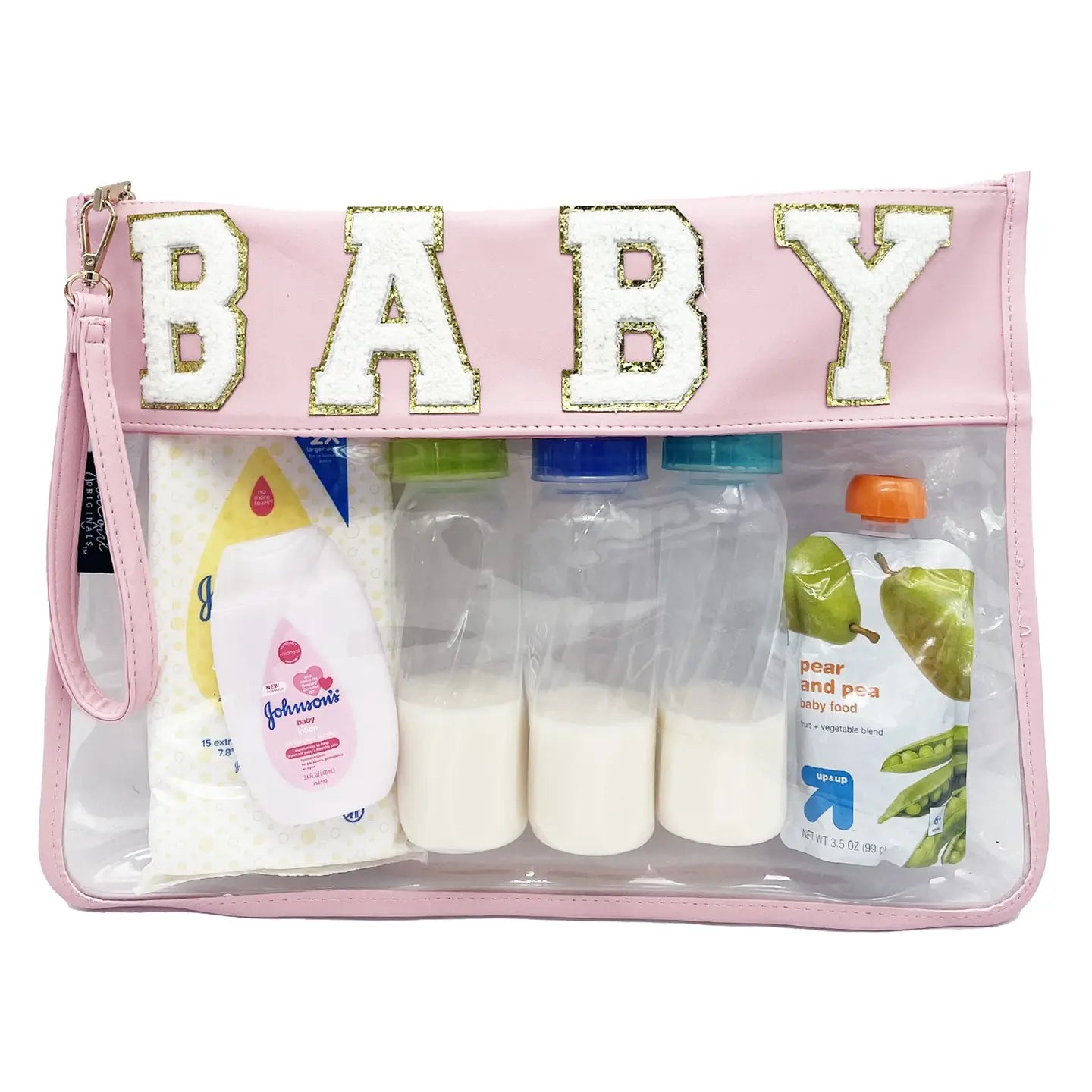 Girlie Girl Originals Clear Pink Baby Pouch