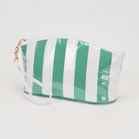 Sensibling Corp. - Striped Cosmetic Wristlet Pouch Bag