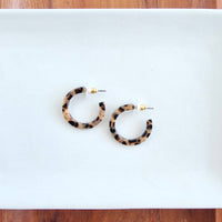 Cam Mini Hoops - Cheetah // Jewelry, Earrings, Fall