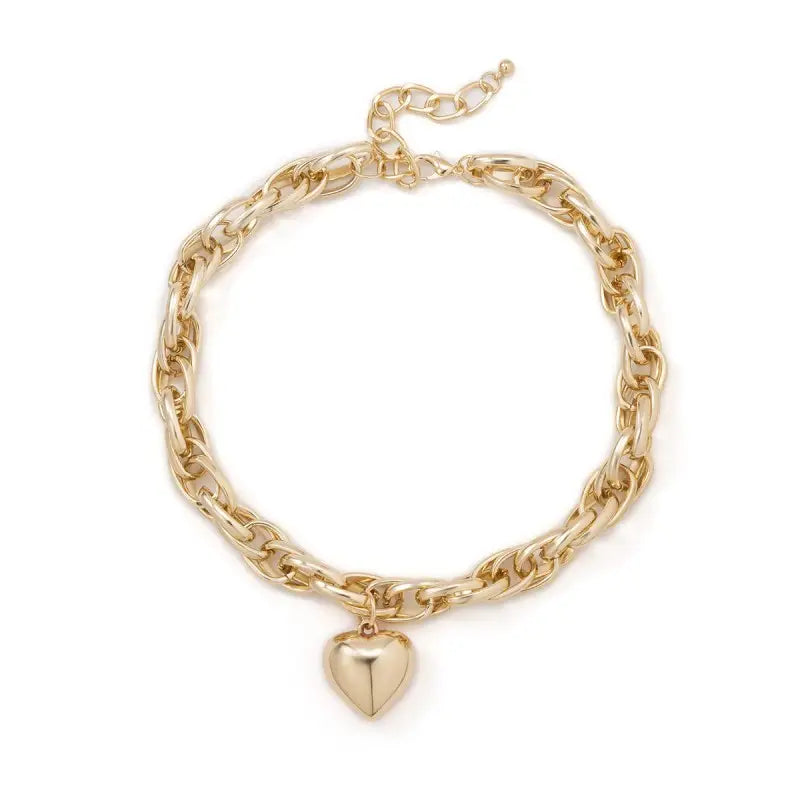 Josslyn Puff Heart Gold  Necklace