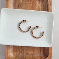 Camy Hoops - Brown Dot // Jewelry, Earrings, Fall