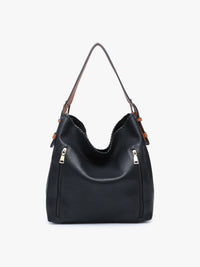 Black Leather 2 in 1 Purse and Crossbody Set