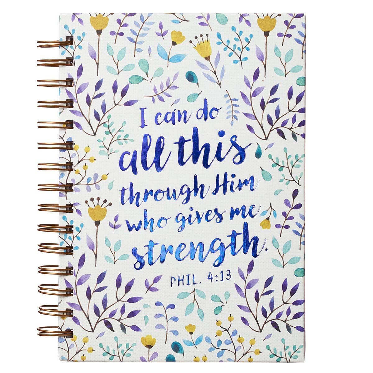 Christian Art Gifts I Can Do All This Large Wirebound Hardcover Journal