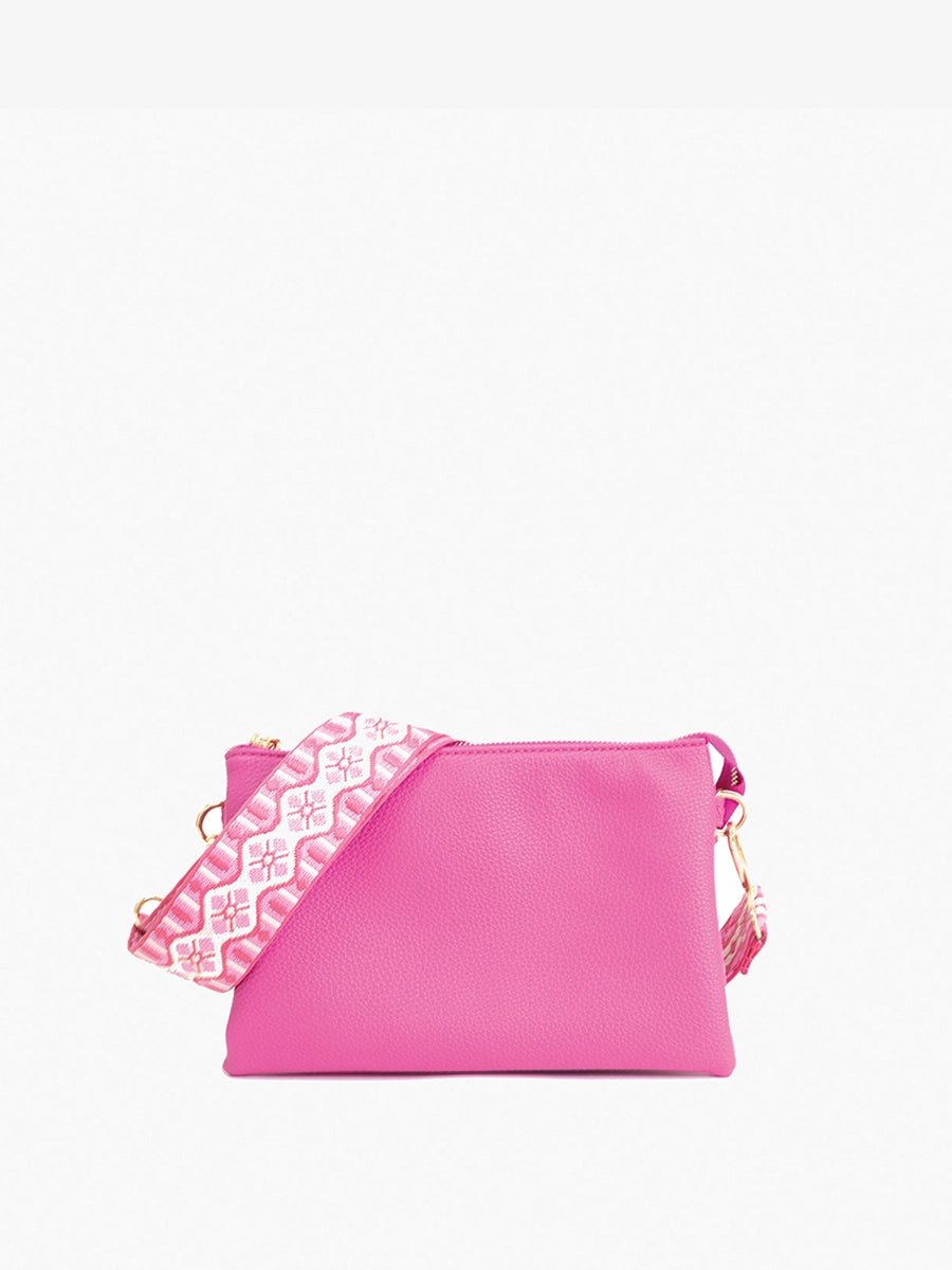 Pink Aztec Strap Wristlet Crossbody Purse