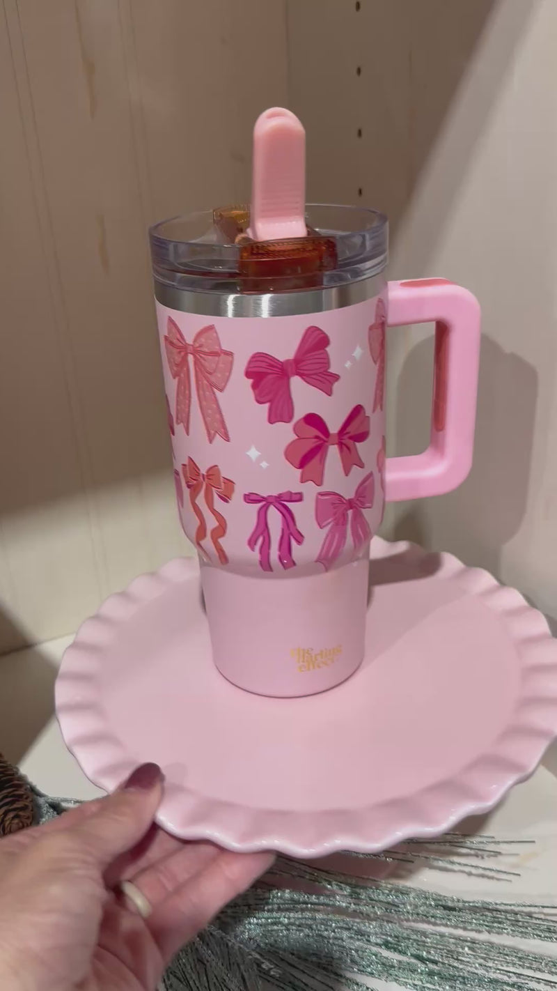 Blushing Bows 20oz Lifestyle Flip Straw Tumbler - the Darling Effect