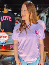Heart Monogram Comfort Color Tee