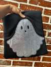 Ghost Sequin Applique Sweatshirt | Cozy Sparkle Halloween Pullover