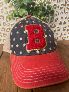 Bullard Chenille B American Star Trucker Hat